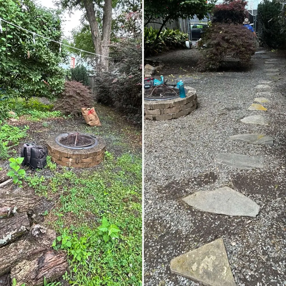 Fire pit area makeover